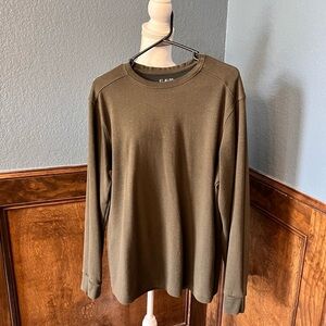 Men's Olive Long Sleeve Sweater Tee